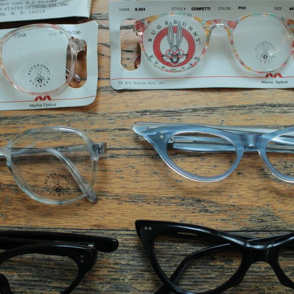 Lot of True Vintage Myopia Eyeglasses - NOS/Used - Cateye, 1960s, 1950s - Picture 6 of 7